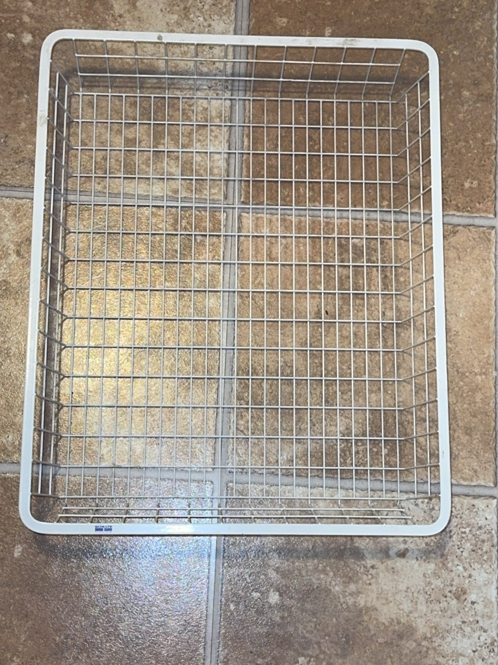 Schulte Distinctive Storage Organized Living XL White Wire Basket Bin Heavy Duty